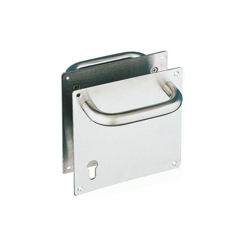 Pochwyt na szyldzie 180x180mm wkładka 105mm inox mod.2