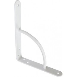 Wspornik półki wzmocniony stal biały 250x200mm mod. 12