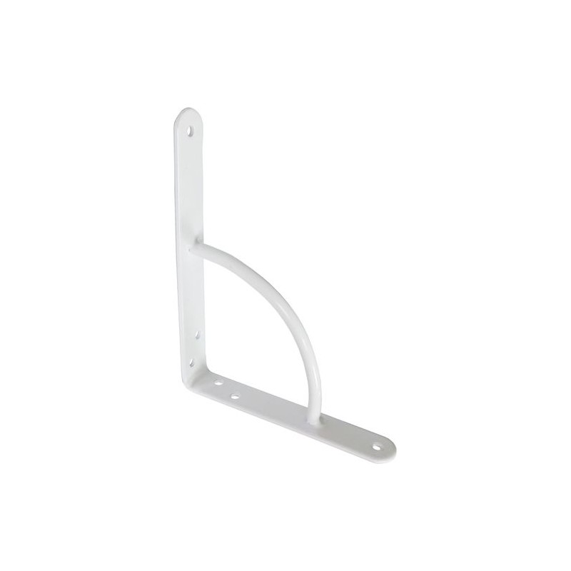 Wspornik półki wzmocniony stal biały 250x200mm mod. 12