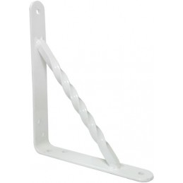Wspornik półki wzmocniony stal biały 150x125mm mod. 21
