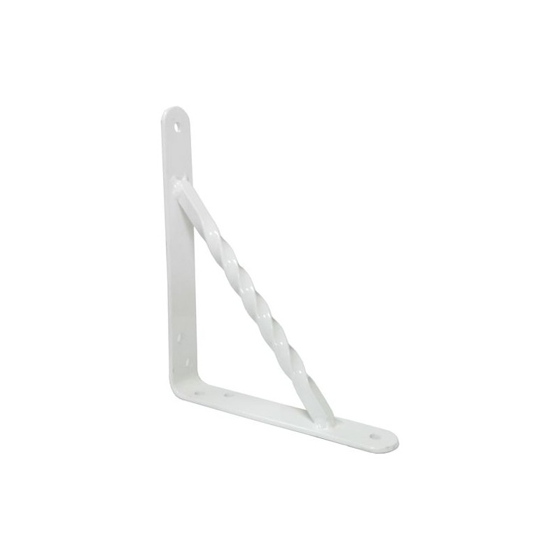 Wspornik półki wzmocniony stal biały 150x125mm mod. 21