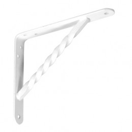Wspornik półki wzmocniony stal biały 150x125mm mod. 21