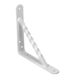 Wspornik półki wzmocniony stal biały 150x125mm mod. 21