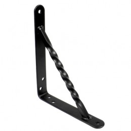 Wspornik półki wzmocniony stal czarny 150x125mm mod. 21
