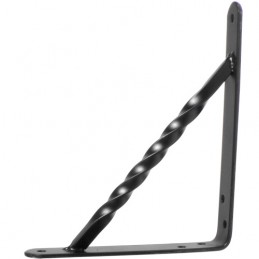 Wspornik półki wzmocniony stal czarny 150x125mm mod. 21