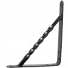 Wspornik półki wzmocniony stal czarny 150x125mm mod. 21