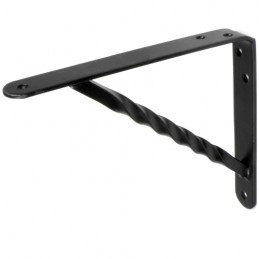 Wspornik półki wzmocniony stal czarny 150x125mm mod. 21
