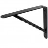 Wspornik półki wzmocniony stal czarny 150x125mm mod. 21