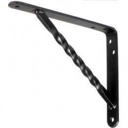 Wspornik półki wzmocniony stal czarny 150x125mm mod. 21