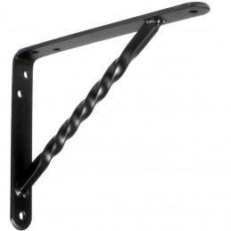 Wspornik półki wzmocniony stal czarny 150x125mm mod. 21