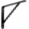 Wspornik półki wzmocniony stal czarny 150x125mm mod. 21