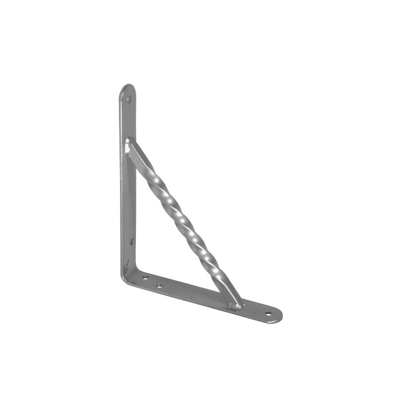 Wspornik półki wzmocniony stal srebrny 150x125mm mod. 21