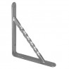 Wspornik półki wzmocniony stal srebrny 150x125mm mod. 21