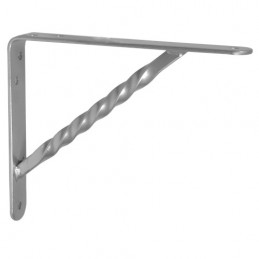 Wspornik półki wzmocniony stal srebrny 150x125mm mod. 21