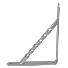Wspornik półki wzmocniony stal srebrny 150x125mm mod. 21