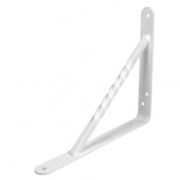 Wspornik półki wzmocniony stal biały 200x150mm mod. 21