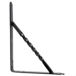 Wspornik półki wzmocniony stal czarny 200x150mm mod. 21