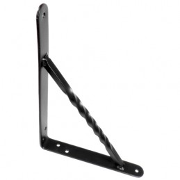 Wspornik półki wzmocniony stal czarny 200x150mm mod. 21