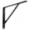 Wspornik półki wzmocniony stal czarny 200x150mm mod. 21