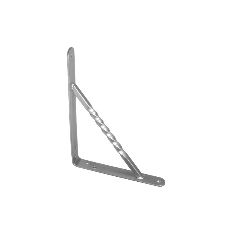 Wspornik półki wzmocniony stal srebrny 200x150mm mod. 21