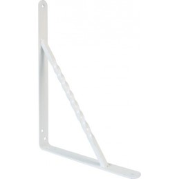 Wspornik półki wzmocniony stal biały 250x200mm mod. 21