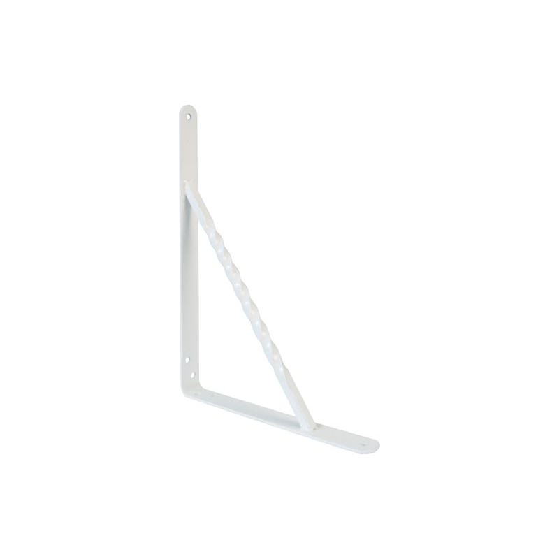 Wspornik półki wzmocniony stal biały 250x200mm mod. 21