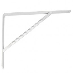Wspornik półki wzmocniony stal biały 250x200mm mod. 21