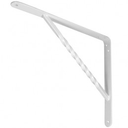Wspornik półki wzmocniony stal biały 250x200mm mod. 21
