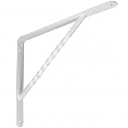 Wspornik półki wzmocniony stal biały 250x200mm mod. 21