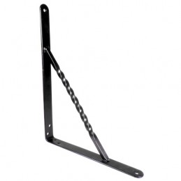 Wspornik półki wzmocniony stal czarny 250x200mm mod. 21