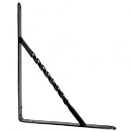 Wspornik półki wzmocniony stal czarny 250x200mm mod. 21