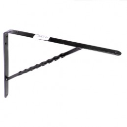 Wspornik półki wzmocniony stal czarny 250x200mm mod. 21