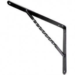 Wspornik półki wzmocniony stal czarny 250x200mm mod. 21