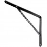 Wspornik półki wzmocniony stal czarny 250x200mm mod. 21