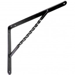 Wspornik półki wzmocniony stal czarny 250x200mm mod. 21
