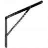 Wspornik półki wzmocniony stal czarny 250x200mm mod. 21