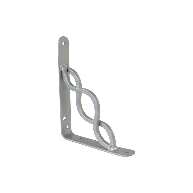 Wspornik półki wzmocniony stal srebrny 150x125mm mod.22