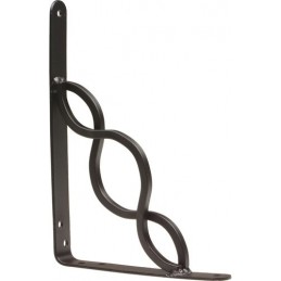 Wspornik półki wzmocniony stal czarny 200x150mm mod.22