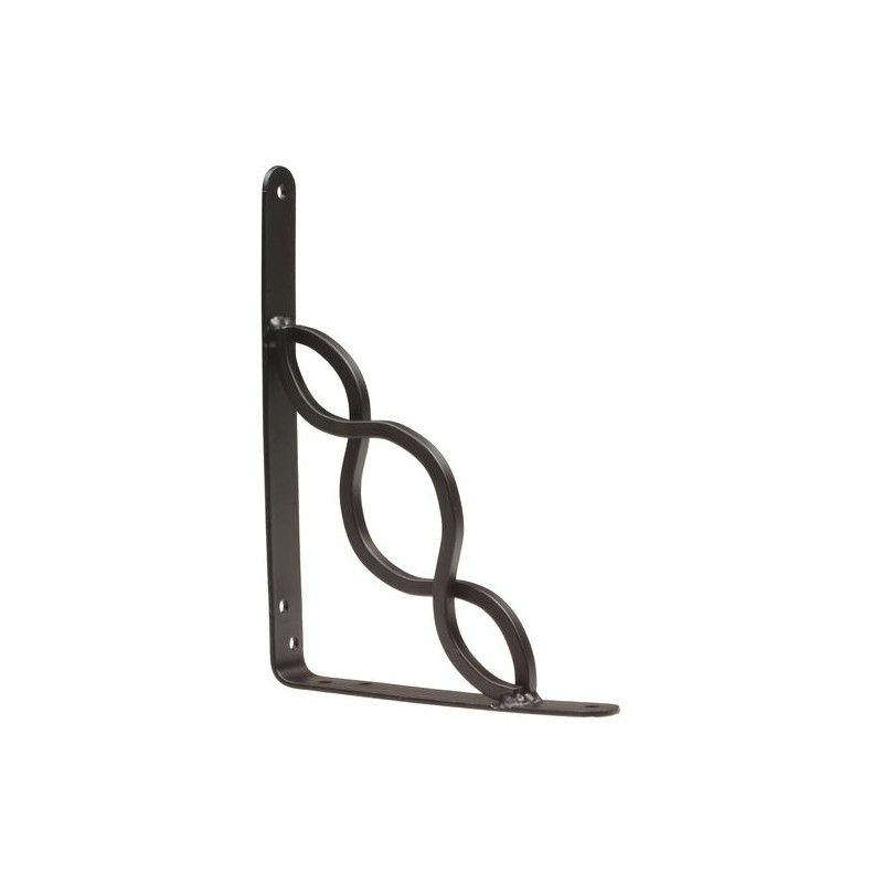 Wspornik półki wzmocniony stal czarny 200x150mm mod.22