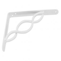 Wspornik półki wzmocniony stal biały 250x200mm mod.22