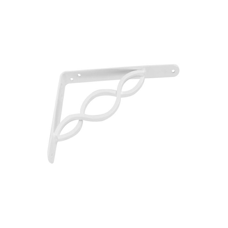 Wspornik półki wzmocniony stal biały 250x200mm mod.22