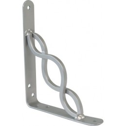 Wspornik półki wzmocniony stal srebrny 250x200mm mod.22