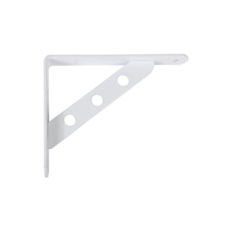Wspornik półki wzmocniony stal biały 200x160mm mod. 25
