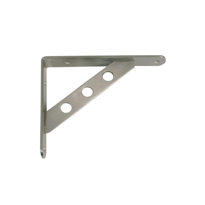 Wspornik półki wzmocniony stal nikiel satyna 200x160mm mod. 25