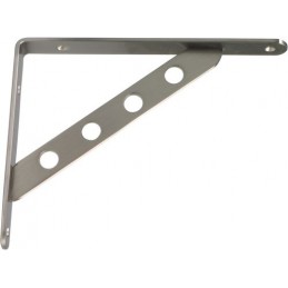Wspornik półki wzmocniony stal nikiel satyna 250x190mm mod. 25