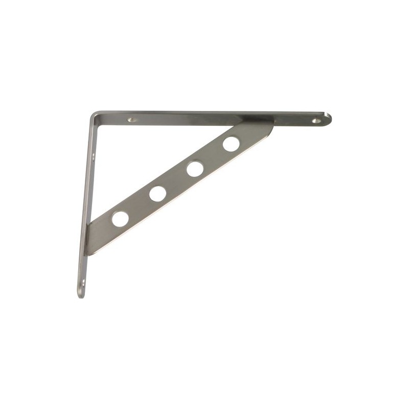 Wspornik półki wzmocniony stal nikiel satyna 250x190mm mod. 25