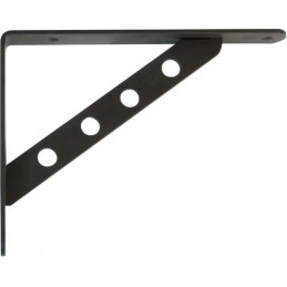 Wspornik półki wzmocniony stal czarny 300x240mm mod. 25