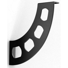 Wspornik półki stalowy czarny 190x180mm mod. BOOMERANG 20 2szt.