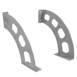 Wspornik półki stalowy srebrny 190x180mm mod. BOOMERANG 20 2szt.