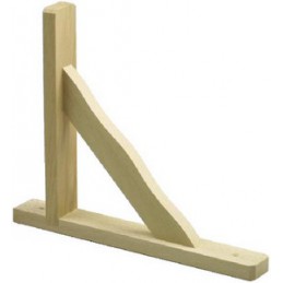 Wspornik półki drewniany buk 320x280mm mod. 18